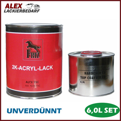 6 Liter SET Autolack für Toyota 040 Super White unverdünnt incl. Härter