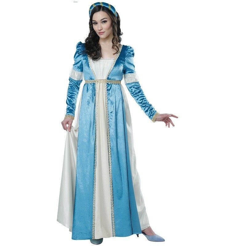 ice blue medieval dress Ice Blue Elven Dress Cosplay Ice Maiden Gown