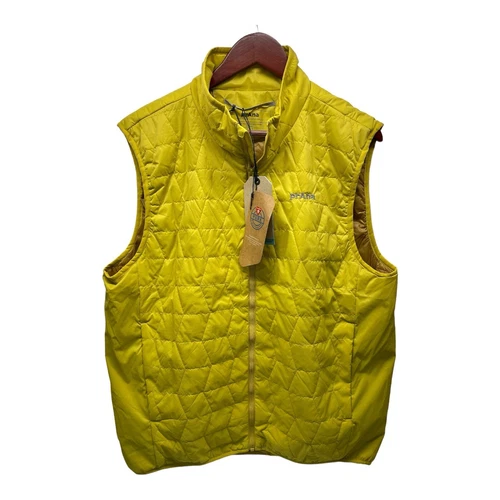 Prana Alpine Air Vest Mens Size Large Yellow Full Zip Lightweight Primaloft NWT image 2
