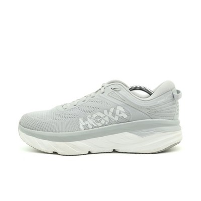 Hoka One Herren Bondi 7 Sportschuh Weiß Grau Mesh ämpfung Laufschuh EU 44