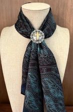 Wild Rag Scarf Slide-Cross Concho-Bandanna Slide-Cowgirl Gift-Rodeo Jewelry