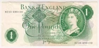 1960 UK Great Britain 1 Pound 690100 Queen Elizabeth II England Banknotes