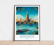 Bangkok Thailand Travel poster Choose your Size