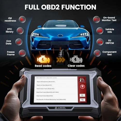 DS100 OBD2 Scanner - ABS, SRS, Transmission & Check Engine Code Reader with 7 - Picture 2 of 7