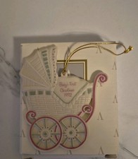 Vintage 1992 Avon Baby's First Christmas Ornament Fine Collectibles Porcelain