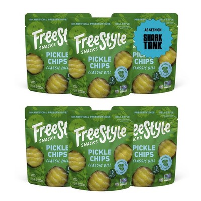 Freestyle Snacks Pickle Chip Snack Packs  Classic Dill  All Natural, FreshPac...