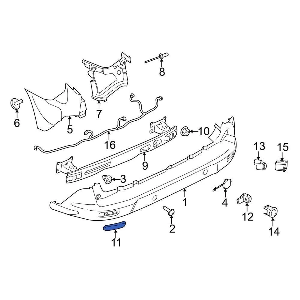 For Ford Transit Connect 2014-2023 Ford BK2Z13A565A Rear Left Reflector Panel - Image 3 of 4