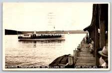 Lake Geneva Wisconsin Excursion Boat RPPC Vintage Postcard