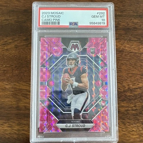 2023 Panini Mosaic - C.J. Stroud #292 Camo Pink Mosaic Prizm PSA 10 Rookie