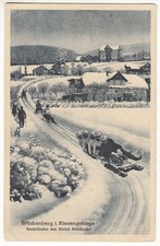 AK Brückenberg Riesengebirge Rodelbahn Hotel Rübezahl Karpacz Krummhübel U168