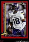 2025 Topps Chrome Red Refractors #195 Justin Jefferson 3/5 VIKINGS