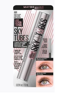 Maybelline Lash Sensational Sky Tubes Tubing Mascara Extension-Like Very Black