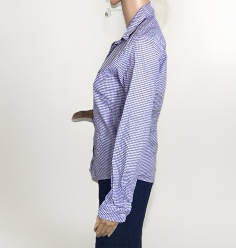 Frank & Eileen Shirt Size Medium Blue White Check 'Barry' Button Up Chest Pocket - Picture 5 of 12