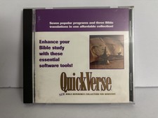 QuickVerse 1995 Bible Study Software For Windows Parsons Tech - Near Mint Disc 