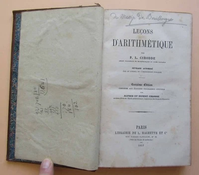 Leçons D'Arithmétique - 1857 - Girodde - Du Primaire au Bac Exemple Démonstratio - Photo 1/3