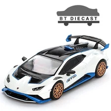 MINI GT LAMBORGHINI HURACAN STO 1/64 DIECAST MODEL BIANCO ASOPO WHITE MGT00788