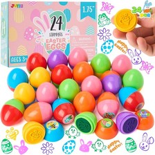JOYIN 24Pcs Easter Egg Stampers Toys for Eggs Hunt Game, Basket...