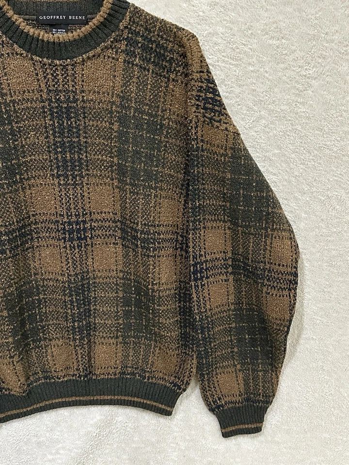 Suéter Tejido Vintage Años 90 Para Hombre Mediano Multicolor Rayas Cuello Redondo Hecho en Italia Foto 4 de 4