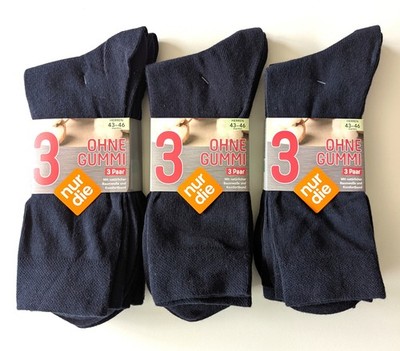 NEU - 9 Paar nur die Herren Ohne Gummi Socken - Gr. 43-46 - maritim - Paket -TOP