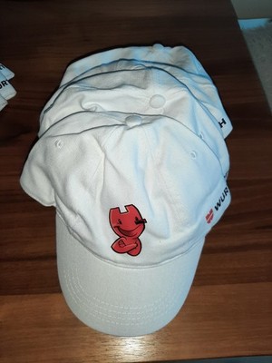 5 Würth Base Caps Baseball Caps  Mützen verstellbar Einheitsgröße weiß-rot NEU