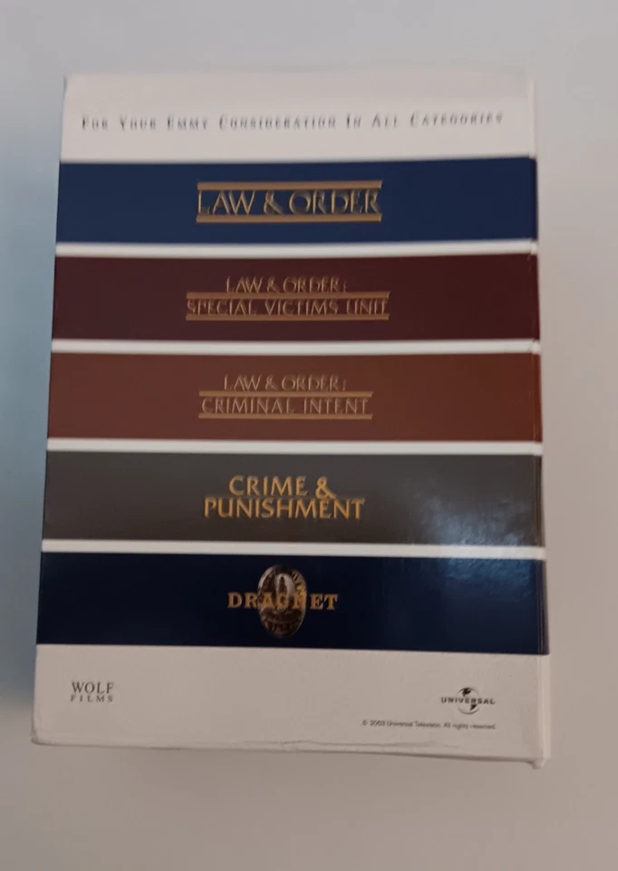 FOR YOUR EMMY CONSIDERATION 2003 DVD Law & Order Crime Punishment Dragnet BOXSET - Image 4 of 4