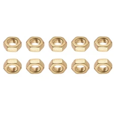 20Pack M6x1mm(DxL) Hex Nuts Brass Hexagon Nuts - Gold Tone