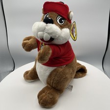 Classic Buc-ees Beaver Plush Stuffed 10  Wearing Hat  Shirt - NWT