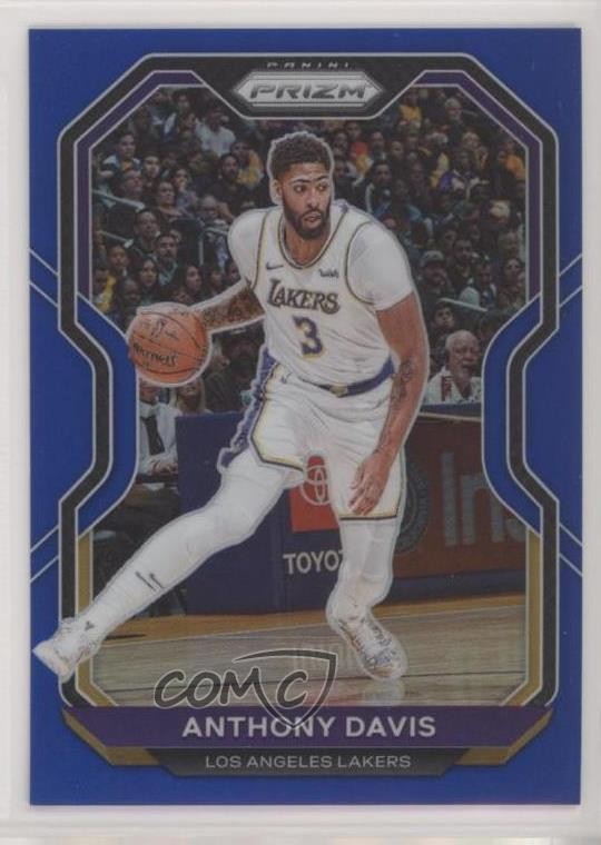 2020-21 Panini Prizm Blue Prizm /199 Anthony Davis #109 0c2