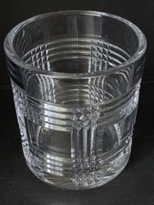 Ralph Lauren Crystal Glen Plaid Ice Bucket Straight Sided 6" tall  Perfect Cond.