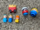 Vintage Fisher price Little People McDonalds Playset French Fry Cart & Figures