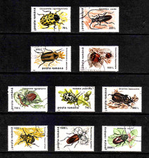 Romania 1996 Beetles complete set of 10 values (SG 5799-5808) used