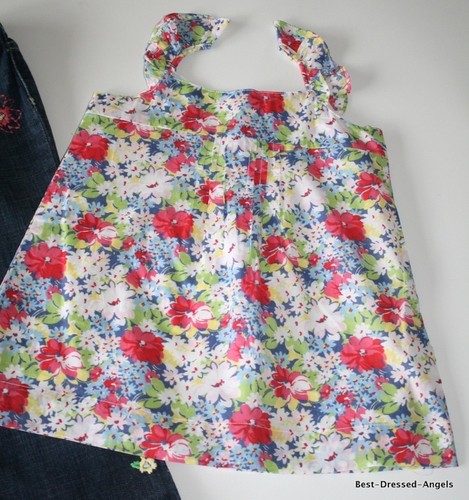 BABY GAP Garden Child Floral Embroidered Jeans Swing Top Set Girl Sz 5 Worn 1X - Picture 2 of 4