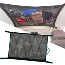 35"X26" Car SUV Roof Ceiling Van Cargo Net Black Mesh Storage Bag Pouch Pockets