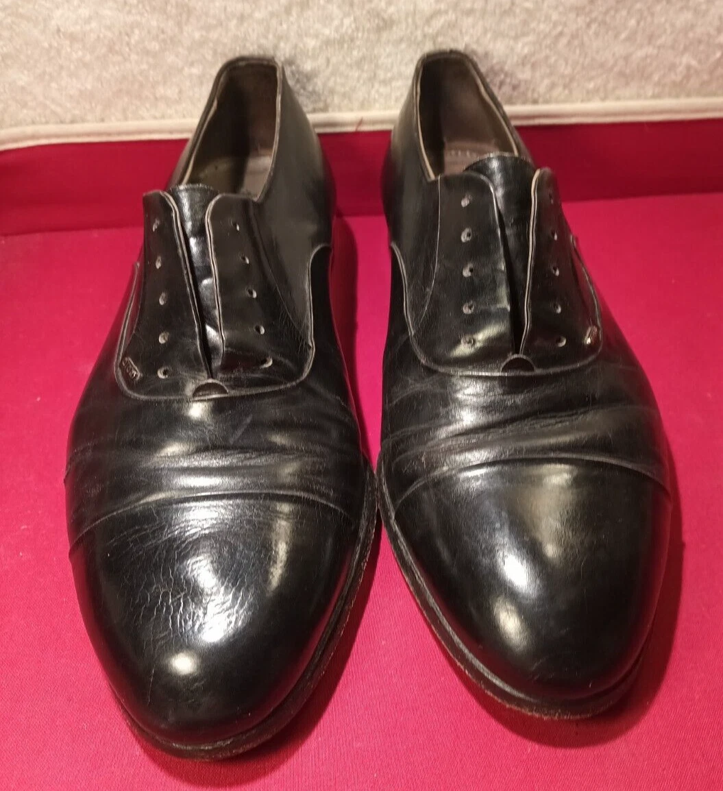 CHAUSSURES HABILLÉES OXFORD EN CUIR NOIR CHRISTIAN DIOR FABRIQUÉES EN ITALIE POINTURE 9 SANS LACETS