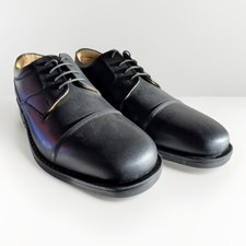 Image of Fuller Fitting Black Leather Capped Gibson Shoes
