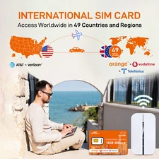 12GB 30Days International SIM Card Data Only for Portable WiFi Mobile Hotspot