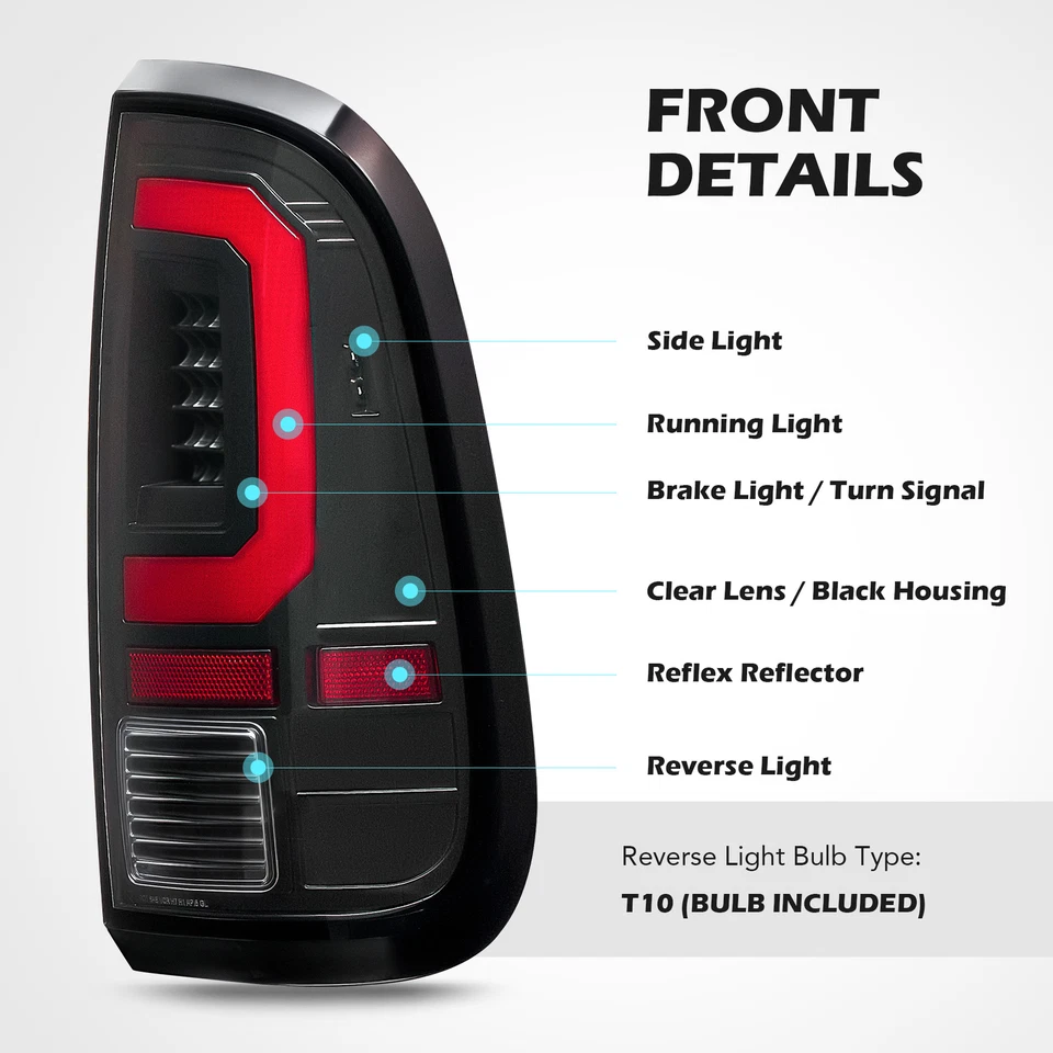 Pair LED Tail Lights Brake Lamps for 2008-2016 Ford F250 F350 450 550 Super Duty — 第 3/4 张图片