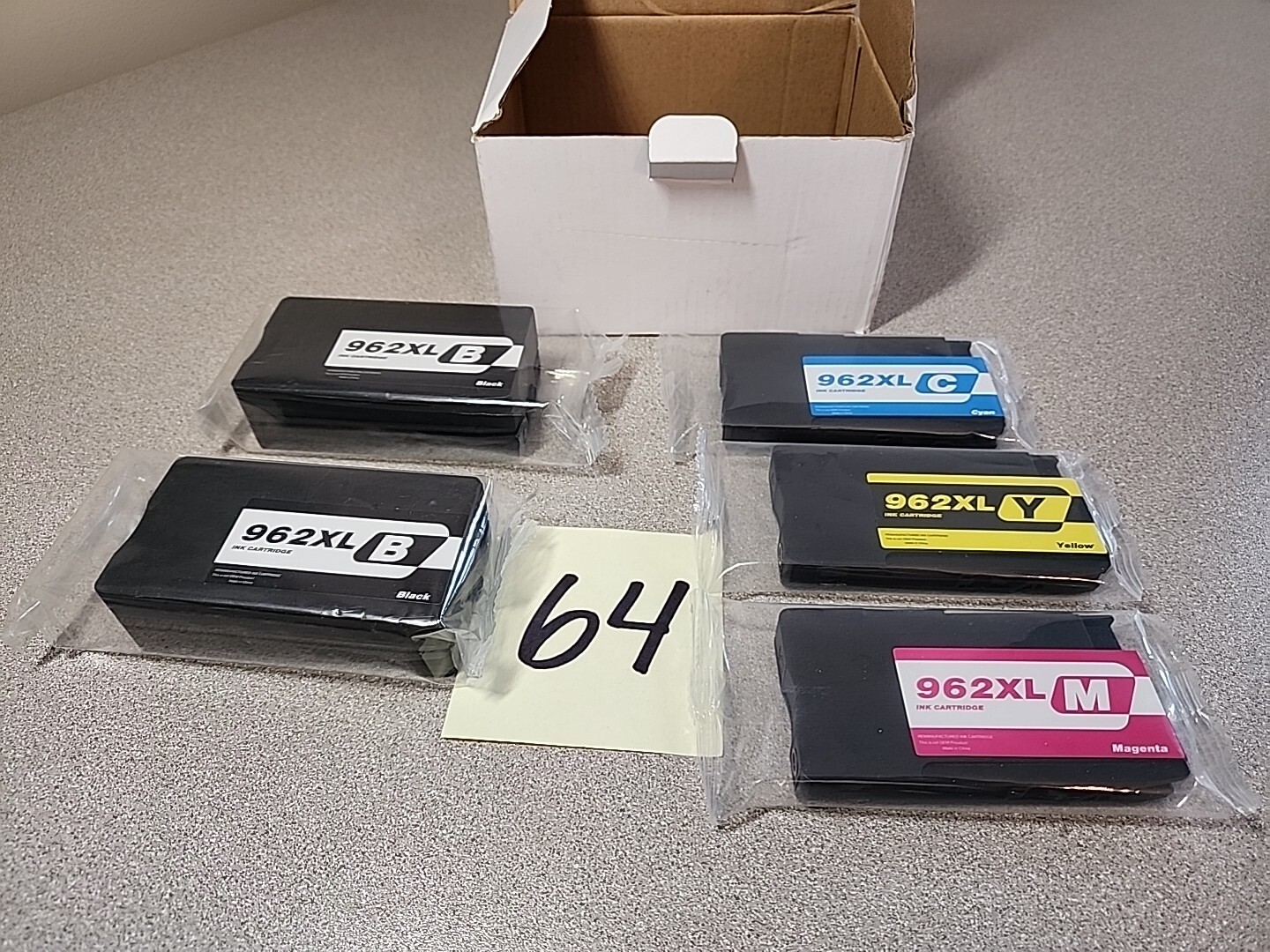 Printer Cartridge Refills 5pk 962XL Cyan Yellow Magenta Black Exp 9/25-image