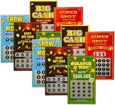 10 Fake Lottery Tickets and Scratch off Cards That Look - Winning 500K - 200K