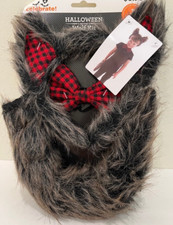 Brown Wolf Costume for kids Headband  bow  tail new with tag Halloween