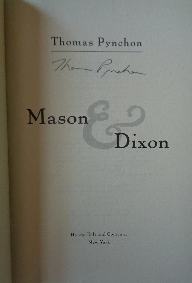 Thomas Pynchon : Mason And Dixon - Signed First Edition, 1997 - Image 2 of 4
