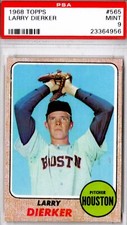 Larry Dierker, PSA 9, Houston Astros 1968, High Number