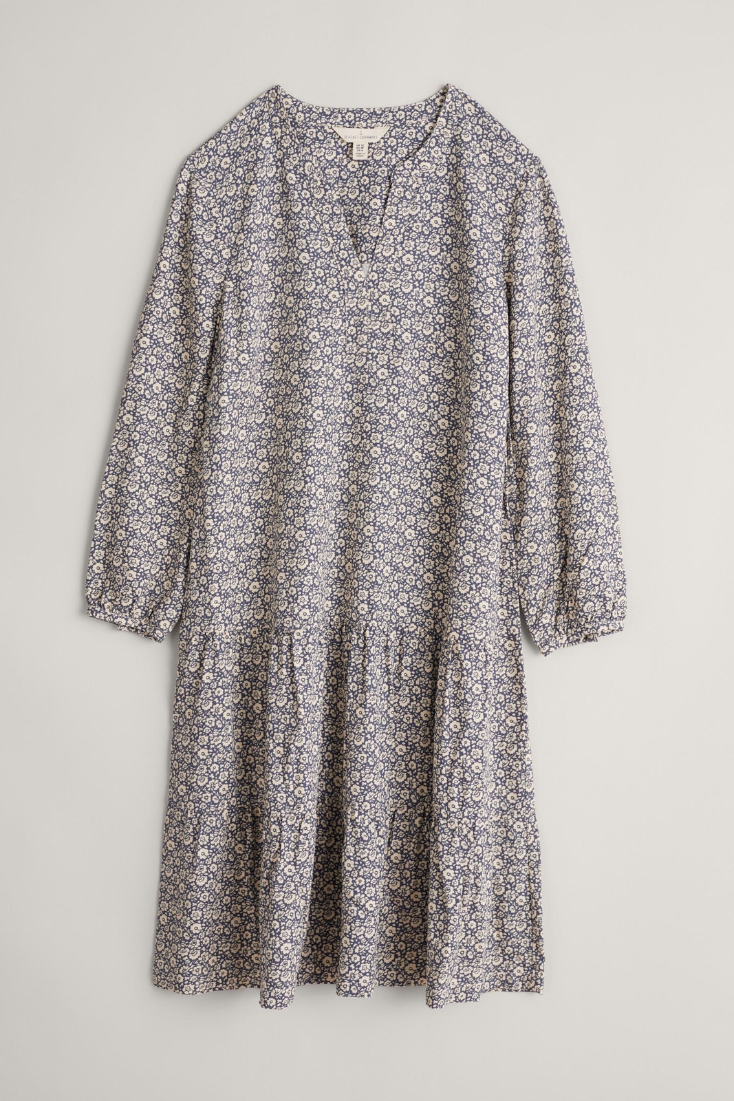 Seasalt Women's Dress blue Proctor Tiered Dress Regular Painted