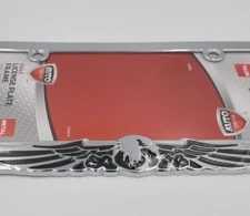 Auto Drive Eagle License Plate Frame Chrome Metal ~ New, Sealed