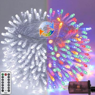 ''100 LED Color Changing Christmas Lights - 33FT, 11 Modes, Remote, Waterproof''