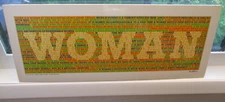 Vtg WOMAN Art Poster Kenneth Grooms Women's Lib 1981 Art 101 Laminate Lithograph