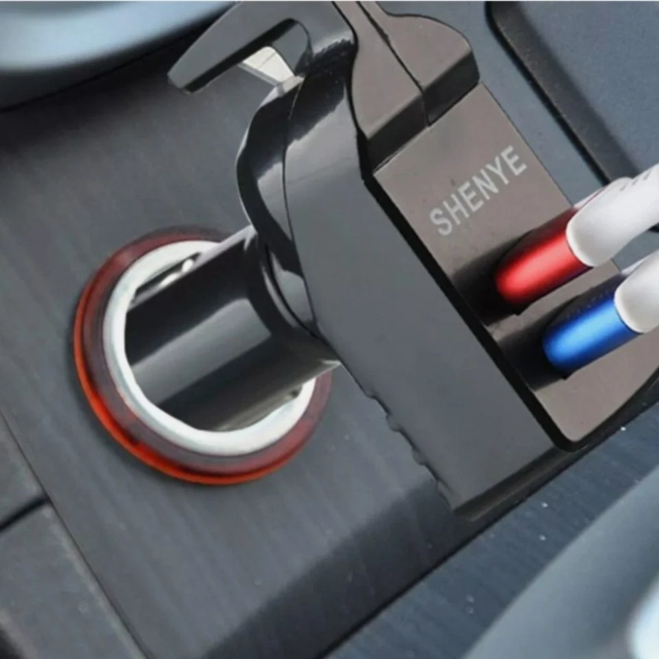 Cargador de Carro Coche Universal Dual Salvador de Vida  Rompe Vidrio y Cinturon - Image 3 of 4
