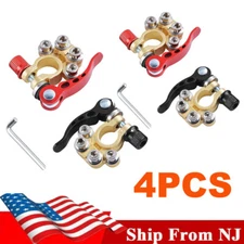 4x Positive&Negative Car Top Post Battery Terminals Wire Cable Clamp Connectors
