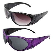 Global Vision Marilyn 1 Fashion Motorcycle Wrap Around Sunglasses for Women