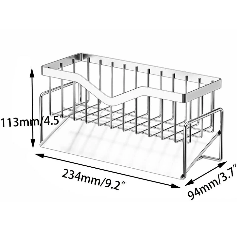 Fregadero de cocina carrito soporte de esponja 304 acero inoxidable cocina dispensador de jabón Cadd Foto 2 de 4